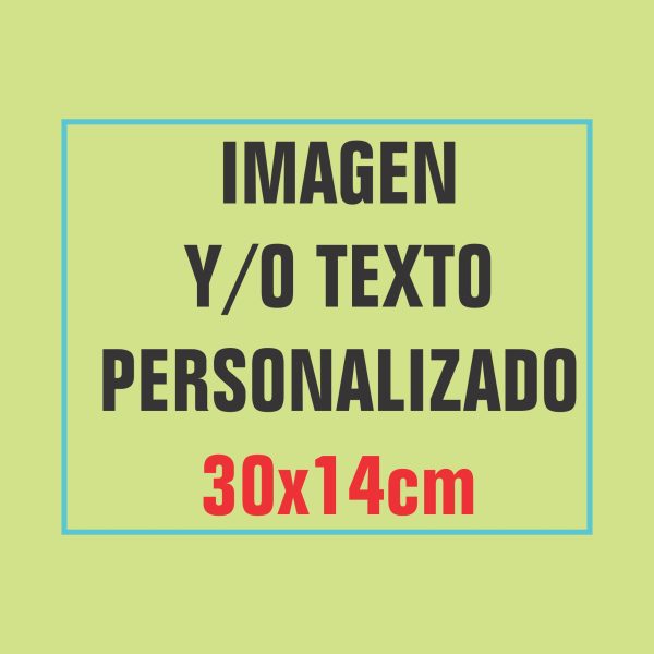 Cartel 30x14 cm personalizado
