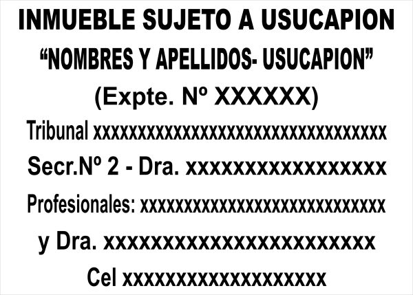 Cartel Usucapion C-02-106