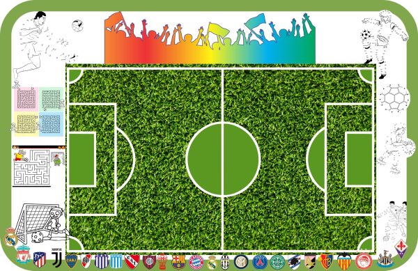 Lona Gigante  para pintar, lavar y volver a pintar, modelo Futbol