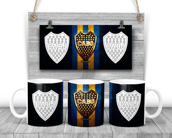 Taza plástica Boca Juniors con blister de marcadores