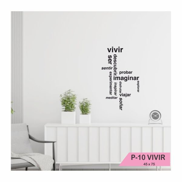 Vinilo decorativo P-10 VIVIR 1