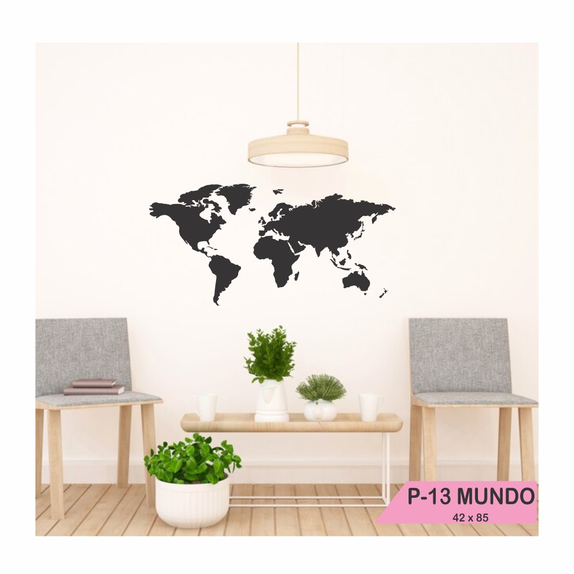 Vinilo decorativo P-13 MUNDO