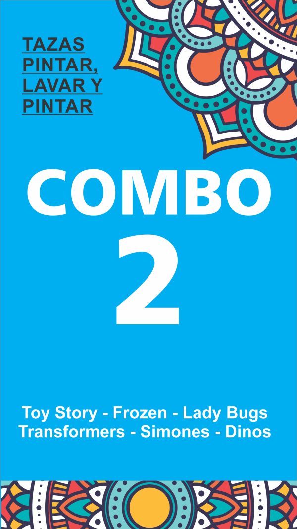 Combo Nº 2 Tazas Infantiles para pintar (copia)